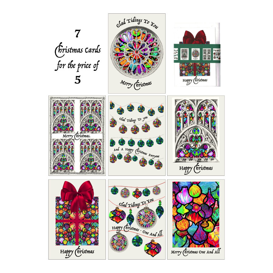 Gothic Bauble Christmas Cards With Seasonal Greetings