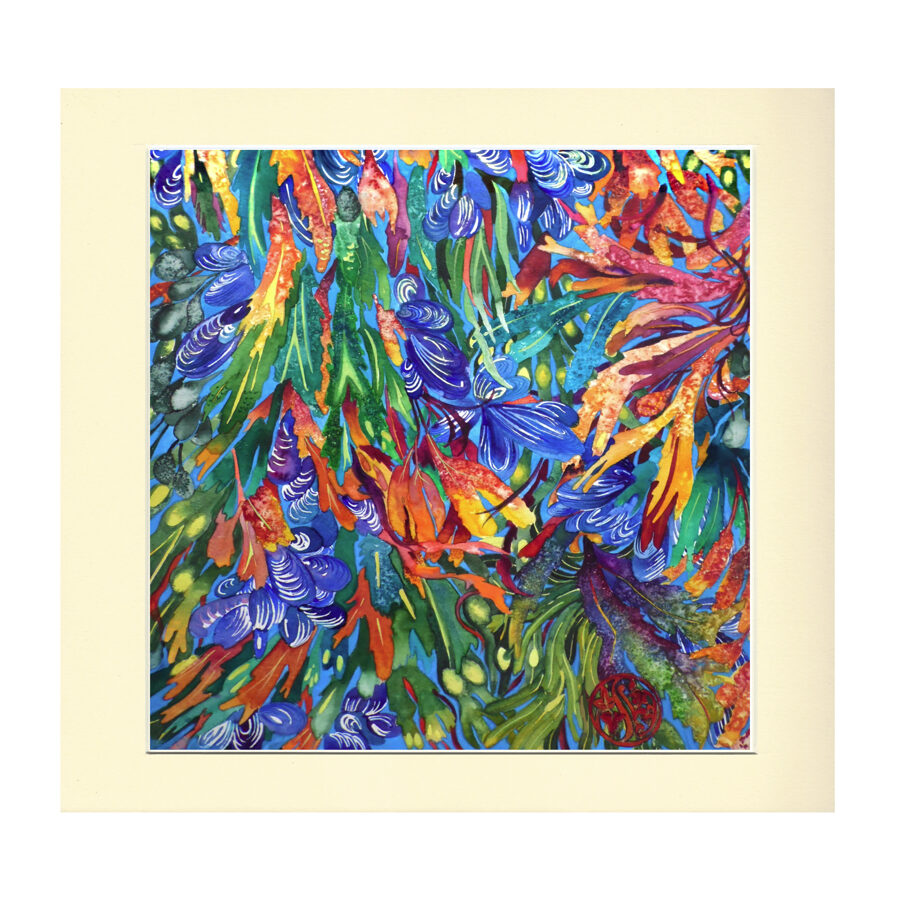 Seaweed & Mussels - Red & Blue (For 50cm x 50cm Frame)