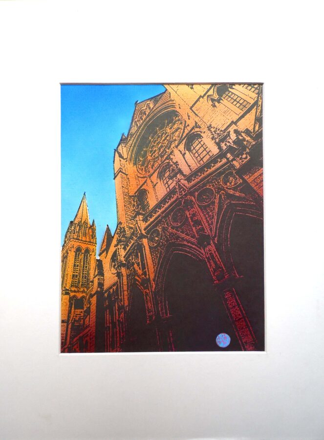 Truro Cathedral, 3 Spires - Indian Yellow & Red