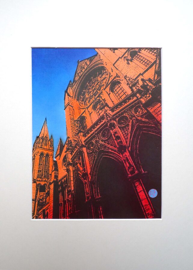 Truro Cathedral, West Rose Window - Orange & Red