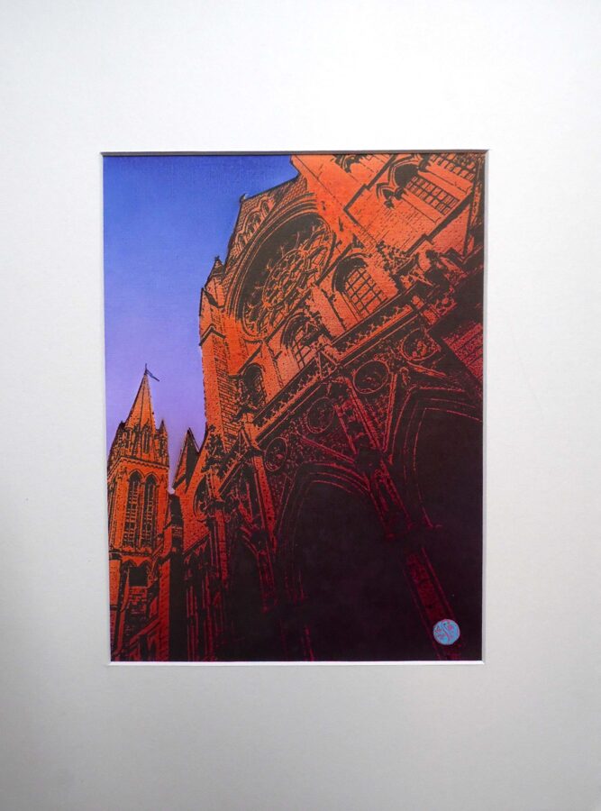 Truro Cathedral, West Rose Window - Orange & Red & Sunset 