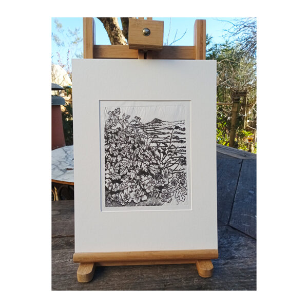 Past Hawthorns - Black On Washi Paper