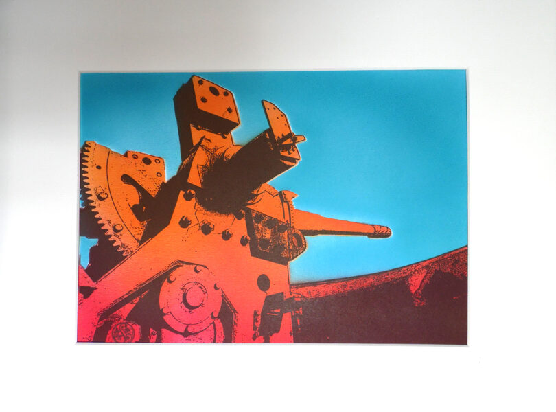 Pendennis Castle, 6" Gun - Orange & Red