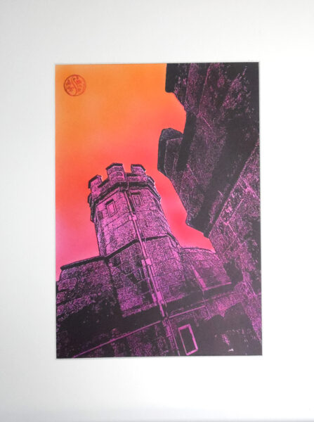 Pendennis Castle, Tower & Flame Sky 