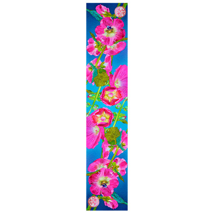 Pink Hollyhock & Tree Bumblebee Paris Chiffon (Poly)